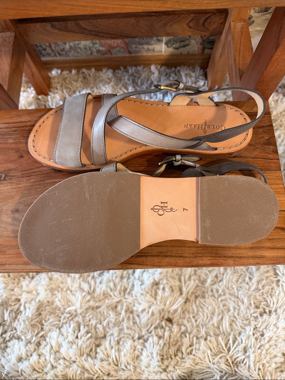 Cole Haan Crisscross Leather Sandals - Picture 8 of 10